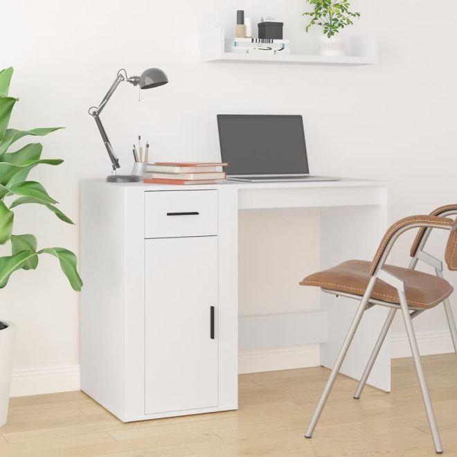 Desk 100x49x75 cm Engineered Wood – White