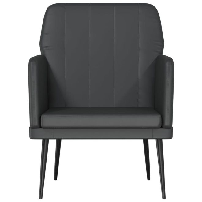 Armchair 61x78x80 cm Faux Leather – Black