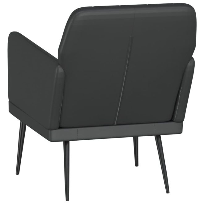 Armchair 61x78x80 cm Faux Leather – Black