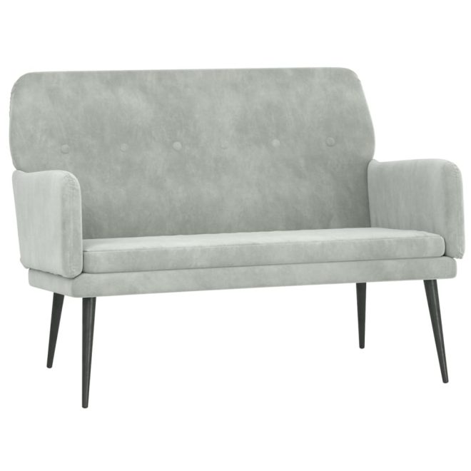 Bench 108x79x79 cm Velvet – Light Grey