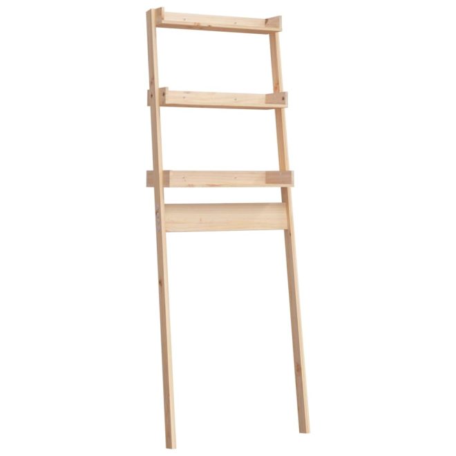 Toilet Rack 63.5x32x179 cm Solid Pine Wood – Brown