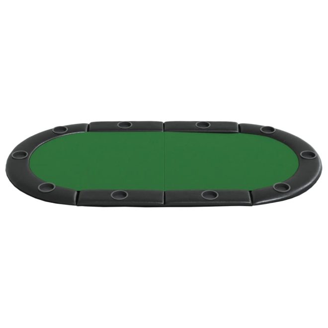 10-Player Folding Poker Tabletop 208x106x3 cm – Green