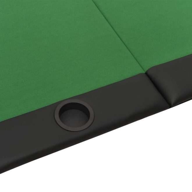 10-Player Folding Poker Tabletop 208x106x3 cm – Green