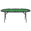 10-Player Folding Poker Table 206x106x75 cm – Green