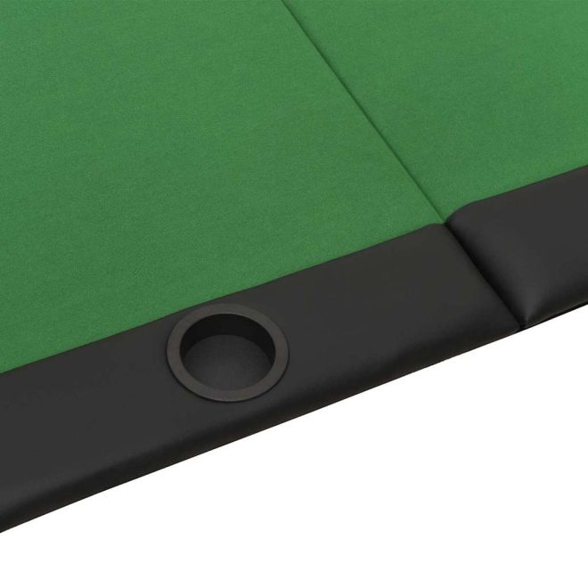 10-Player Folding Poker Table 206x106x75 cm – Green