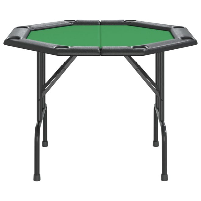 8-Player Folding Poker Table 108x108x75 cm – Green