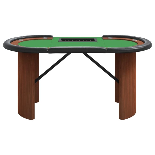 10-Player Poker Table with Chip Tray 160x80x75 cm – Green