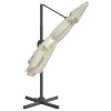 Cantilever Umbrella with Aluminium Pole Sand White 400×300 cm