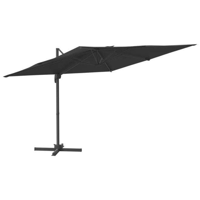 Cantilever Umbrella with Aluminium Pole Black 300×300 cm