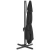 Cantilever Umbrella with Aluminium Pole Black 300×300 cm