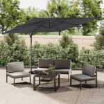 Double Top Cantilever Umbrella Anthracite 400x300 cm