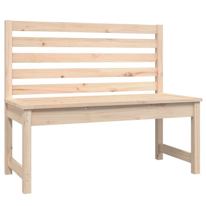 Garden Bench Solid Wood Pine – 109x48x91.5 cm, Natural