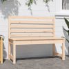 Garden Bench Solid Wood Pine – 109x48x91.5 cm, Natural