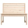 Garden Bench Solid Wood Pine – 109x48x91.5 cm, Natural