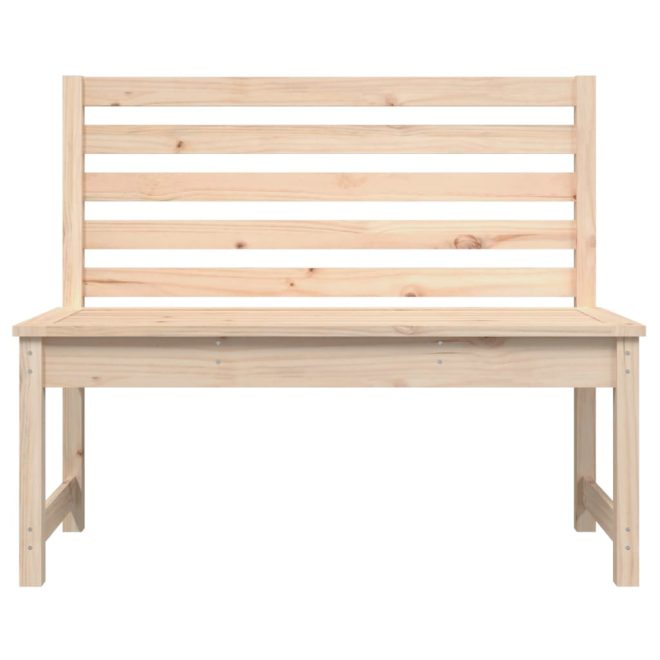 Garden Bench Solid Wood Pine – 109x48x91.5 cm, Natural