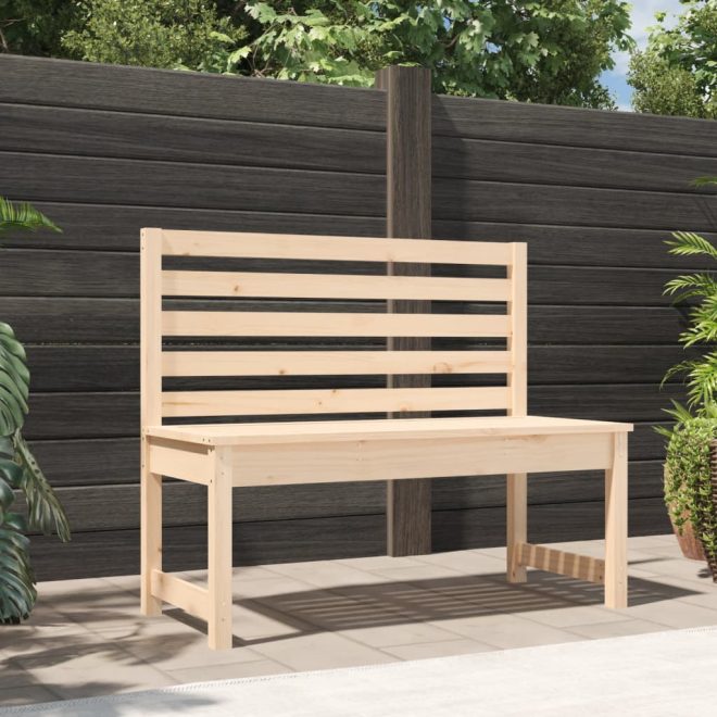 Garden Bench Solid Wood Pine – 109x48x91.5 cm, Natural