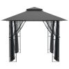 Gazebo with Sidewalls Anthracite Steel – 300x300x270 cm