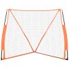 Portable Baseball Net Orange and Black 183x182x183cm Steel and Polyester