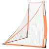 Portable Baseball Net Orange and Black 183x182x183cm Steel and Polyester