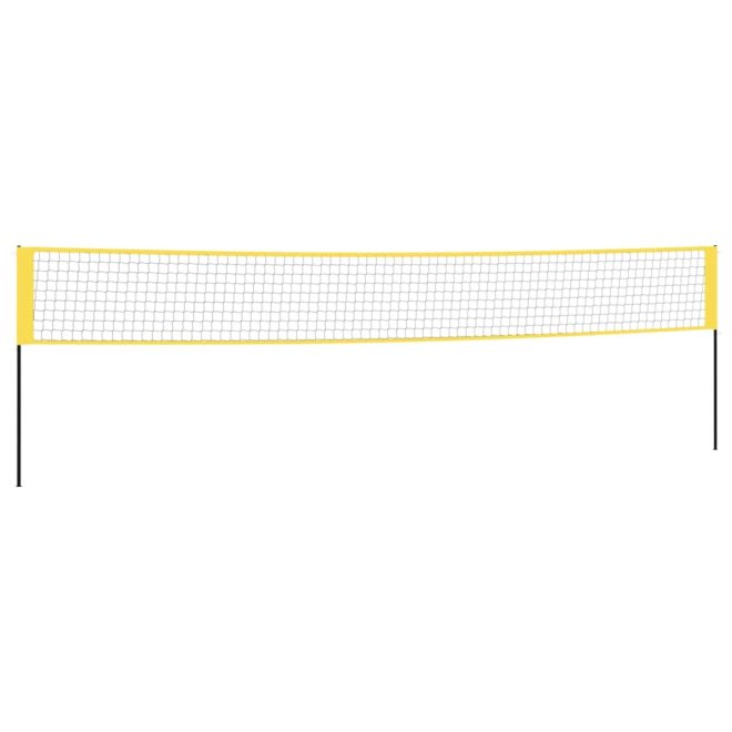 Badminton Net Yellow and Black 600×155 cm PE Fabric