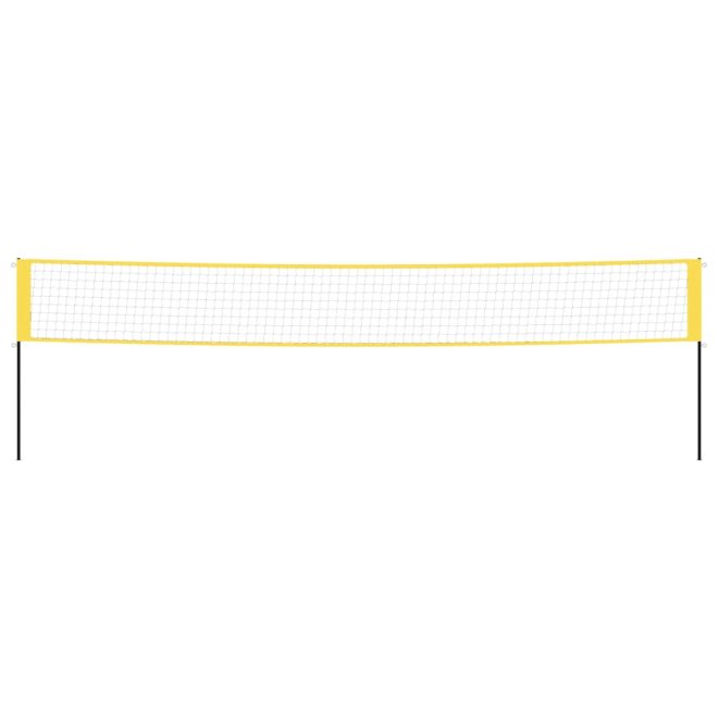 Badminton Net Yellow and Black 600×155 cm PE Fabric