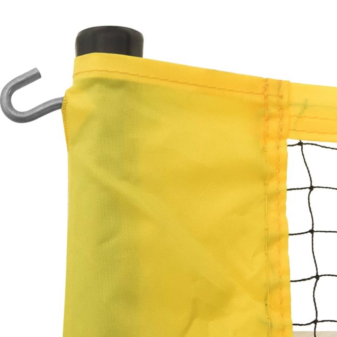 Badminton Net Yellow and Black 600×155 cm PE Fabric