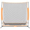 Golf Practice Net Black and Orange 215x107x216 cm Polyester