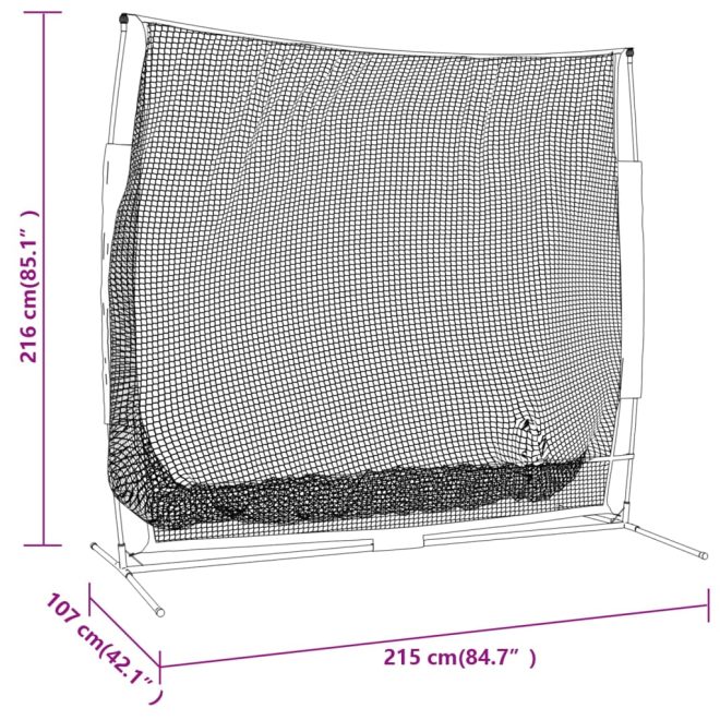 Golf Practice Net Black and Orange 215x107x216 cm Polyester