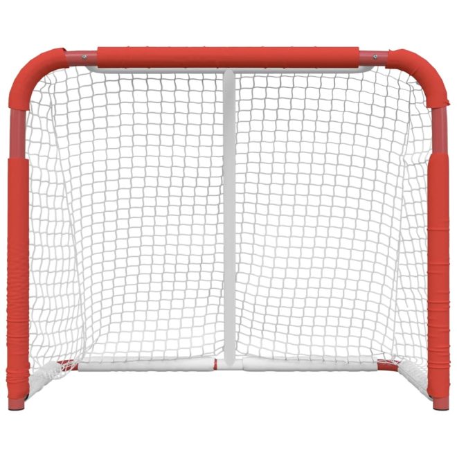 Hockey Goal Red and White 137x66x112 cm Polyester