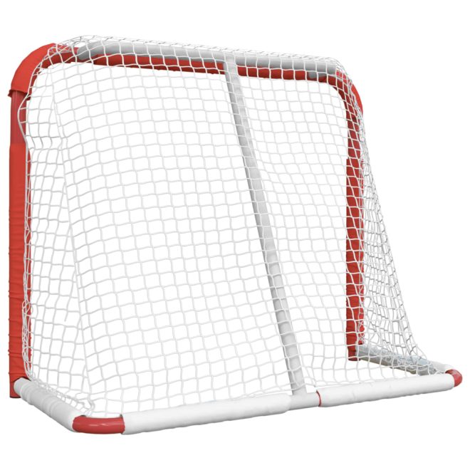 Hockey Goal Red and White 137x66x112 cm Polyester