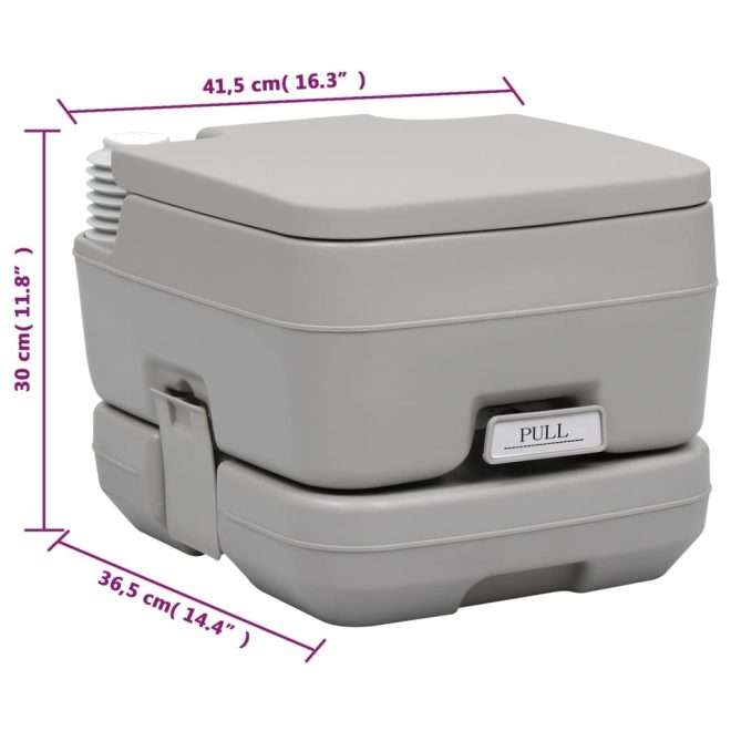 Portable Camping Toilet and Water Tank Set – 37.5x23x80 cm + 41.5×36.5×30 cm