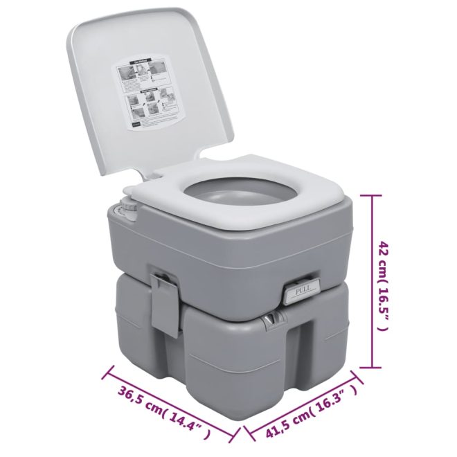 Portable Camping Toilet and Handwash Stand Set