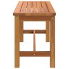 Garden Bench Solid Wood Acacia – 80x35x45 cm