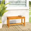 Garden Bench Solid Wood Acacia – 80x35x45 cm