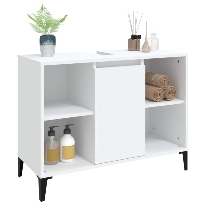 Sink Cabinet 80x33x60 cm Engineered Wood – White