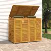 Double Garbage Bin Shed Solid Wood Acacia – 140x89x117 cm