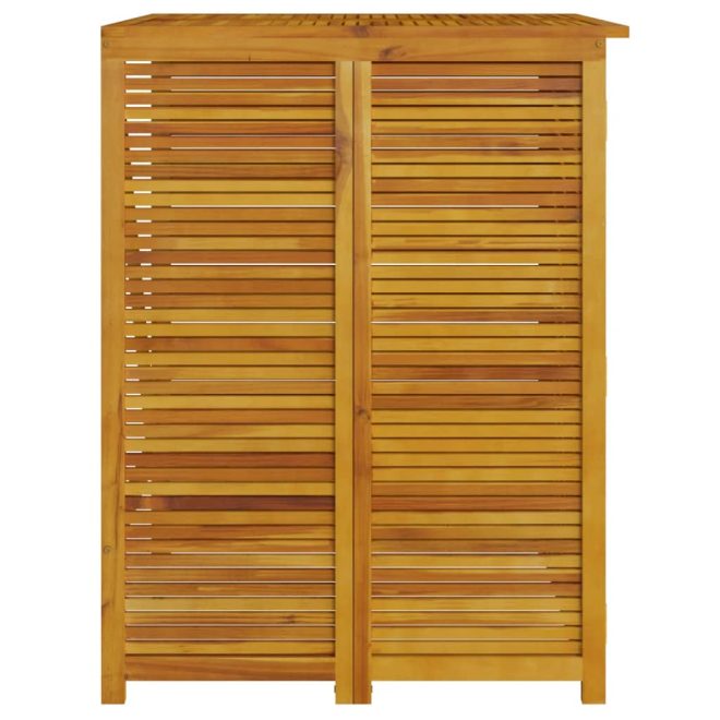 Double Garbage Bin Shed Solid Wood Acacia – 140x89x117 cm