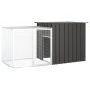 Rabbit Cage 200x91x100 cm Galvanised Steel – Anthracite