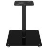 Speaker Stands 2 pcs Tempered Glass 1 Pillar Design – 40x40x46 cm, Black