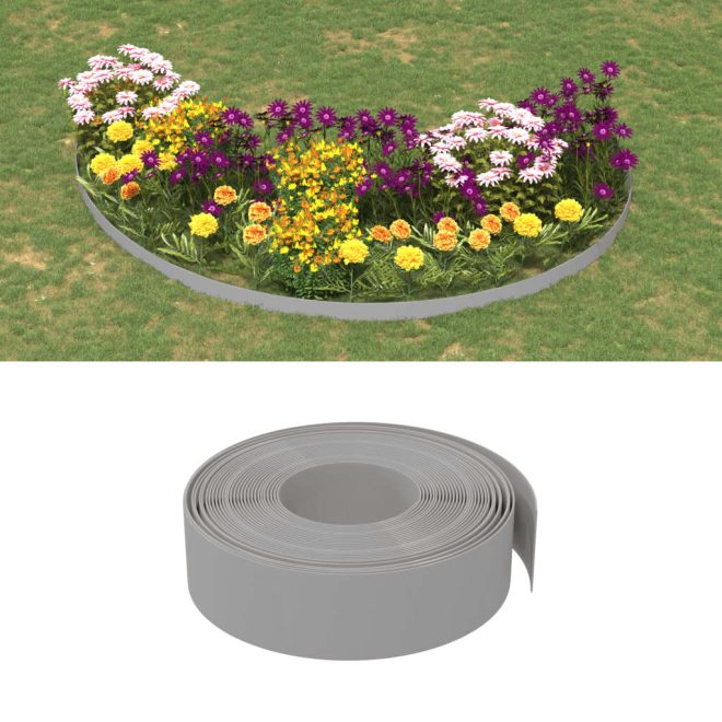 Garden Edging Polyethylene – 10×0.15 m, Grey