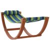 Rocking Hammock for Kids Blue and Green Fabric