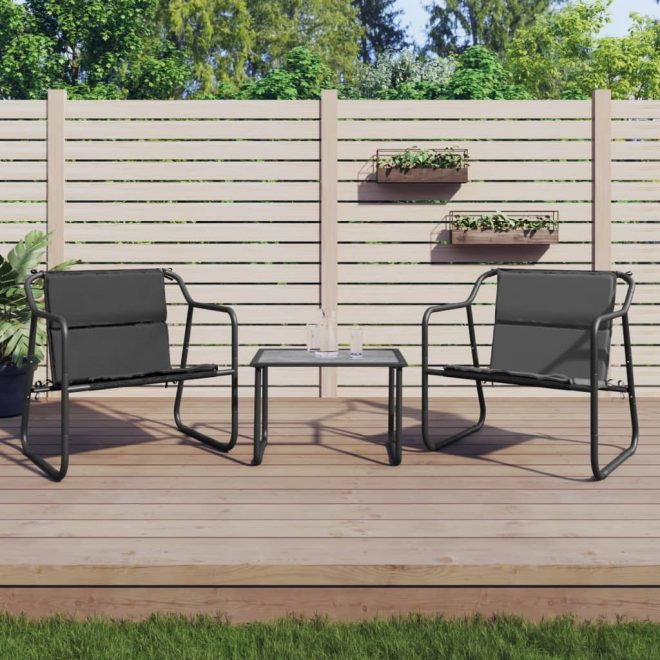 10 Piece Garden Lounge Set Solid Pinewood – Anthracite