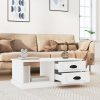 Coffee Table 90x50x35 cm Engineered Wood – White