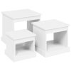 Nesting Tables 3 pcs Engineered Wood – White