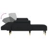 L-shaped Sofa Bed Black 271x140x70 cm Velvet