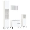 4 Piece Bathroom Furniture Set Engineered Wood – White