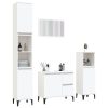 4 Piece Bathroom Furniture Set Engineered Wood – White