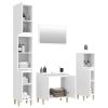 4 Piece Bathroom Furniture Set Engineered Wood – High Gloss White