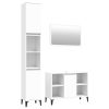 3 Piece Bathroom Furniture Set Engineered Wood – White