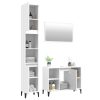 3 Piece Bathroom Furniture Set Engineered Wood – White